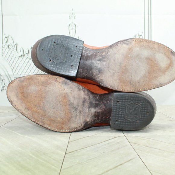 Vintage Tony Lama Brown Leather Pull On Western Cowboy Boots Size 9 D - Picture 9 of 9